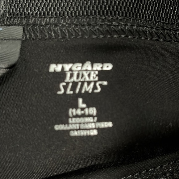 Nygard Luxe Slims . Black with silver studs pull on pants . Size L ( 14-16) - Picture 6 of 8